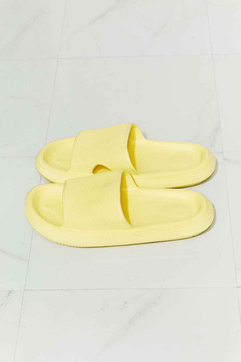 MMShoes Arms Around Me Open Toe Slide in Yellow